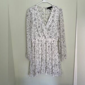 White and Black Polka Dot Dress